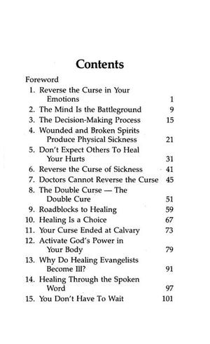 Annette Capps, Reverse the Curse in Your Body and Emotions Toc