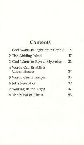 Charles Capps, The Light of Life in the Spirit of Man Toc