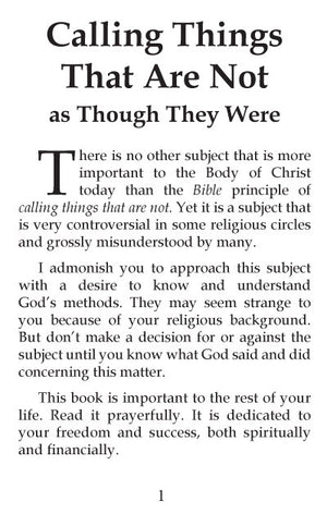 Charles Capps - Calling Things That Are Not - page 1
