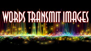 Words Transmit Images with colorful sound waves on a black background cappsministries.com
