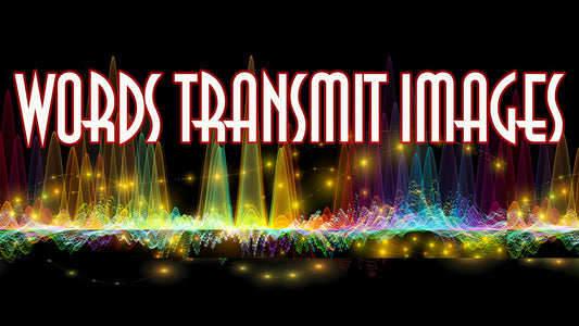 Words Transmit Images with colorful sound waves on a black background cappsministries.com