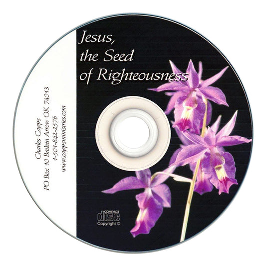 CD with purple flowers and text on a white background