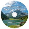 CD cover with mountain landscape and text 'How to Pray the Prayer of Faith' by Annette Capps cappsministries.com