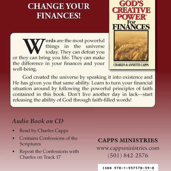 Capps Ministries God's Creative Power For Finances Audio Book CD
