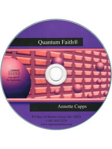 Quantum Faith Single CD by Annette Capps purple with an atom www.cappsministries.com