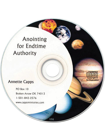 Anointing for Endtime Authority CD with planets shown, by Annette Capps www.cappsministries.com