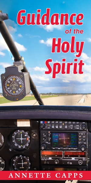Book cover of 'Guidance of the Holy Spirit' with airplane cockpit and runway background