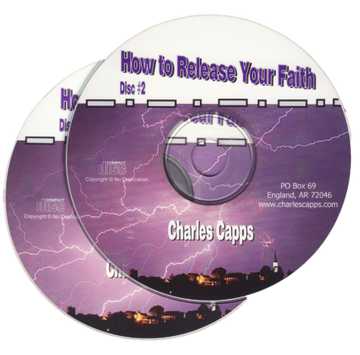 CD with 'How to Release Your Faith' text and Charles Capps name on a purple background cappsministries.com