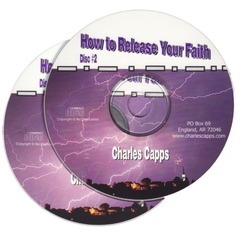 CD with 'How to Release Your Faith' text and Charles Capps name on a purple background cappsministries.com