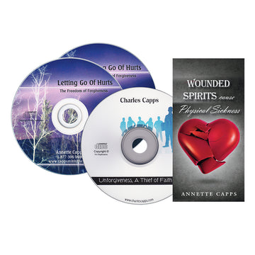 Two CDs with covers featuring text and images, alongside a book cover on a white background. cappsministries.com