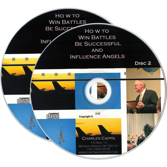 2 CDs with pictures of planes and Charles Capps teaching. How to Win Battles, Be Successful and Influence Angles by Charles Capps cappsministries.com