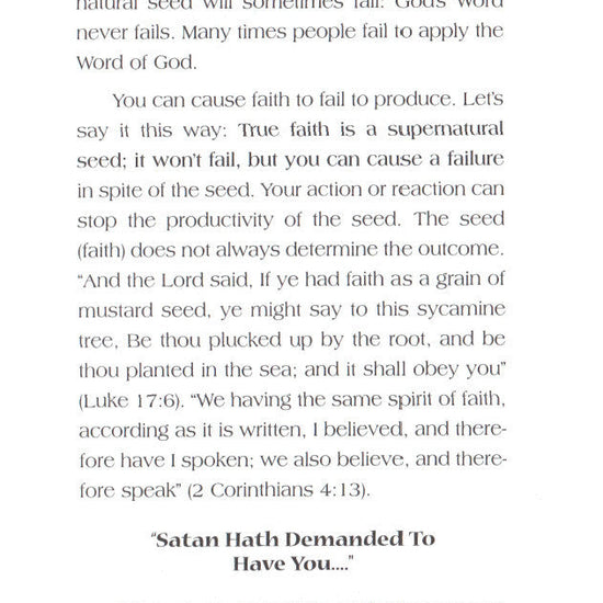 Charles Capps, Faith that Will Not Change Book