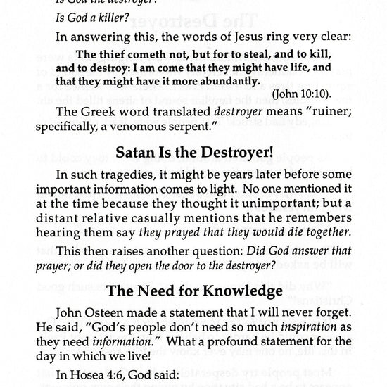 Charles Capps, How You Can Avoid Tragedy and Live a Better Life