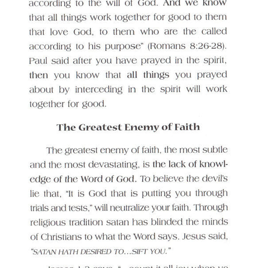 Charles Capps, Faith that Will Not Change Book