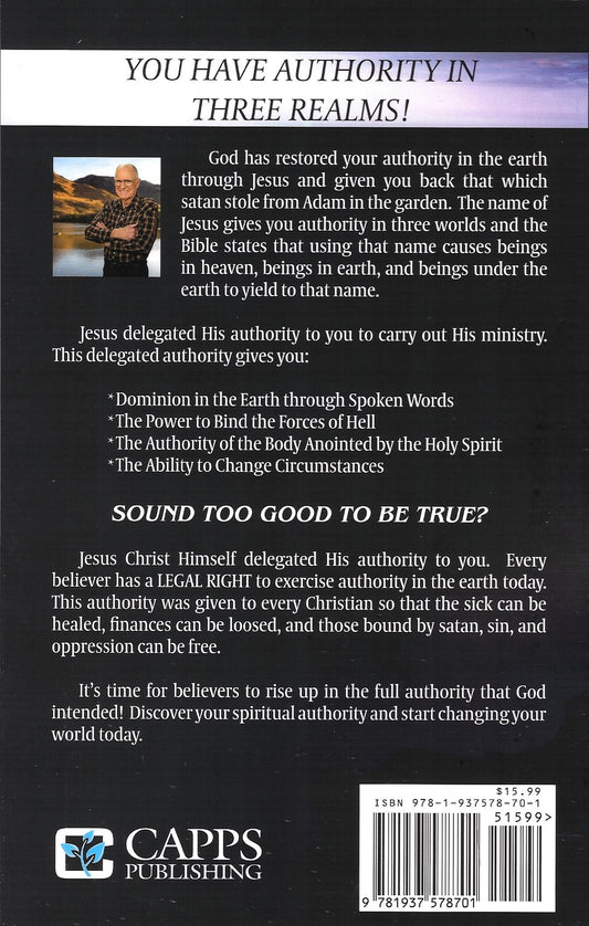Authority in Three Worlds back cover book by Charles Capps cappsministries.com