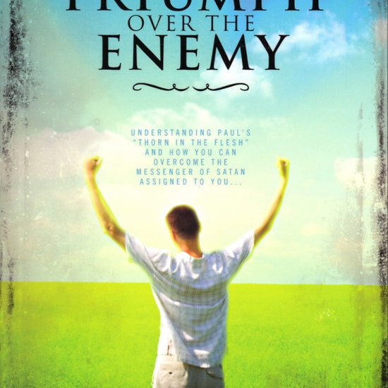 Book cover of 'Triumph Over the Enemy' by Charles Capps with a person in a field and blue sky. cappsministries.com