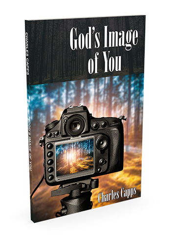 Book cover for 'God's Image of You' by Charles Capps, featuring a cover design with a DSLR camera on a tripod against a forest background.