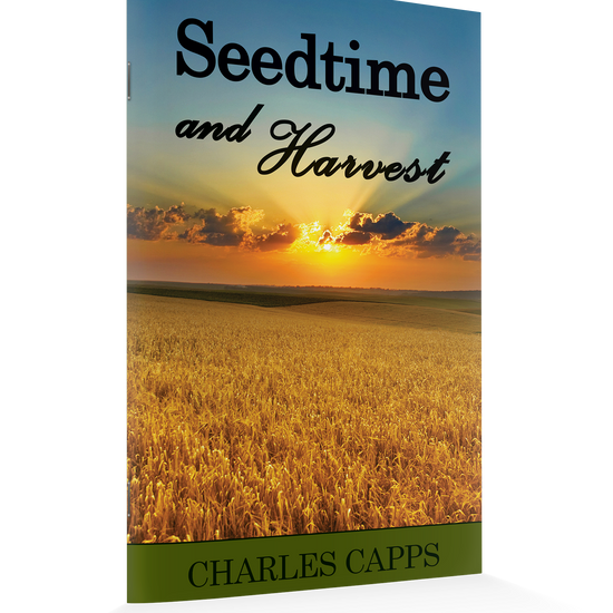 Book cover of 'Seedtime and Harvest' by Charles Capps with a sunset over a field on the cover.