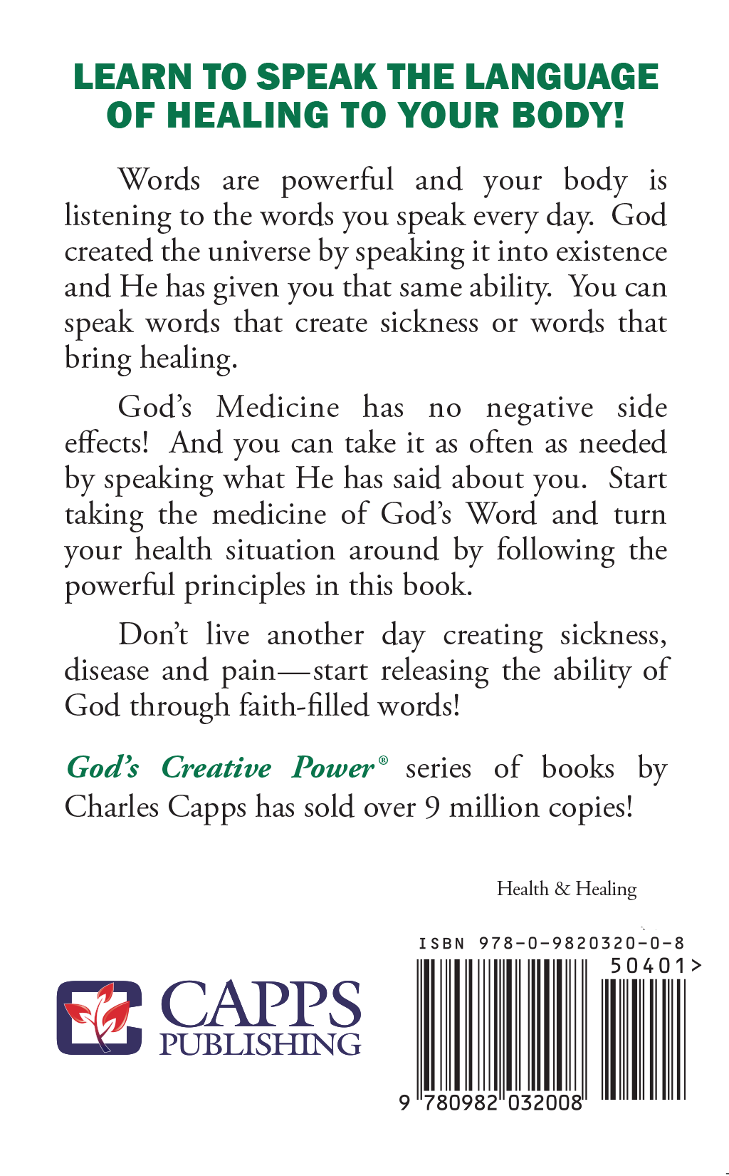 God's Creative Power for Healing by Charles Capps cappsministries.com