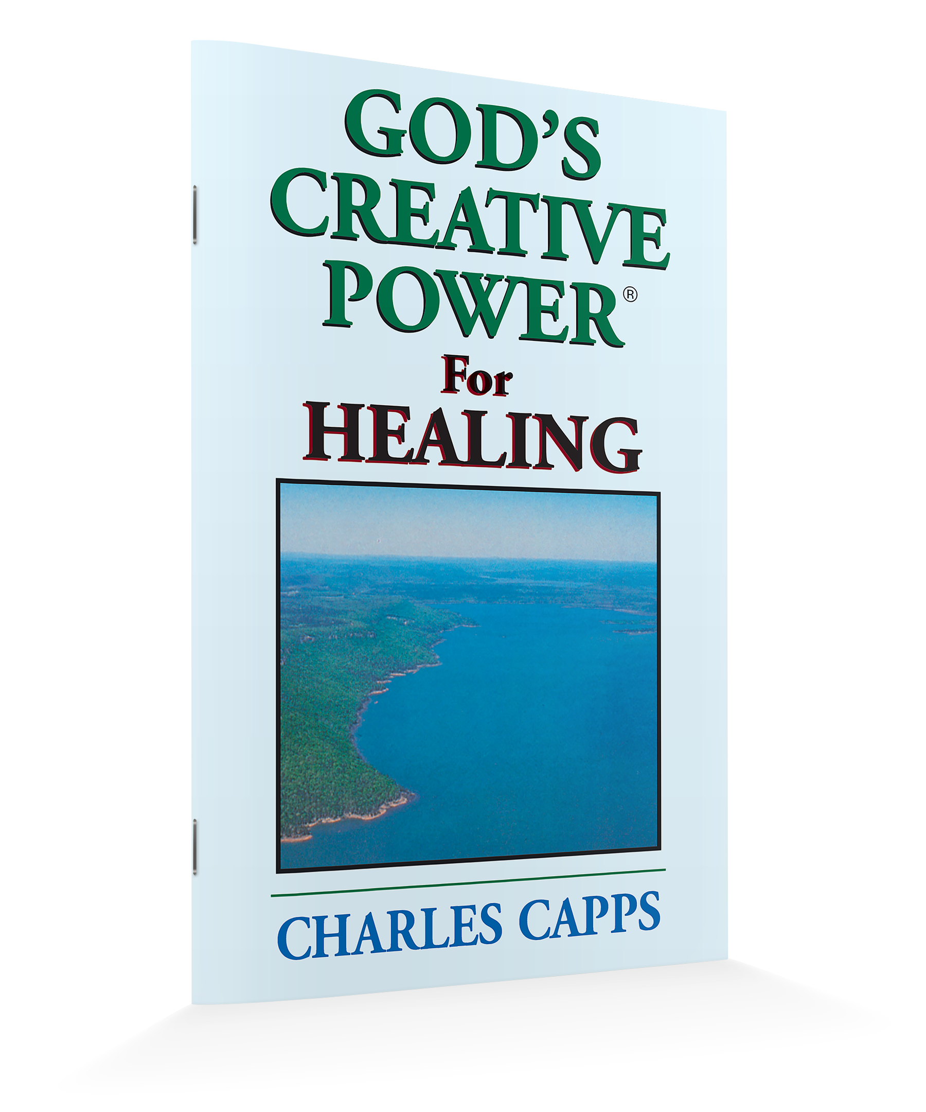 Cover of the book 'God's Creative Power for Healing' by Charles Capps, featuring an image of a calm body of water. cappsministries.com