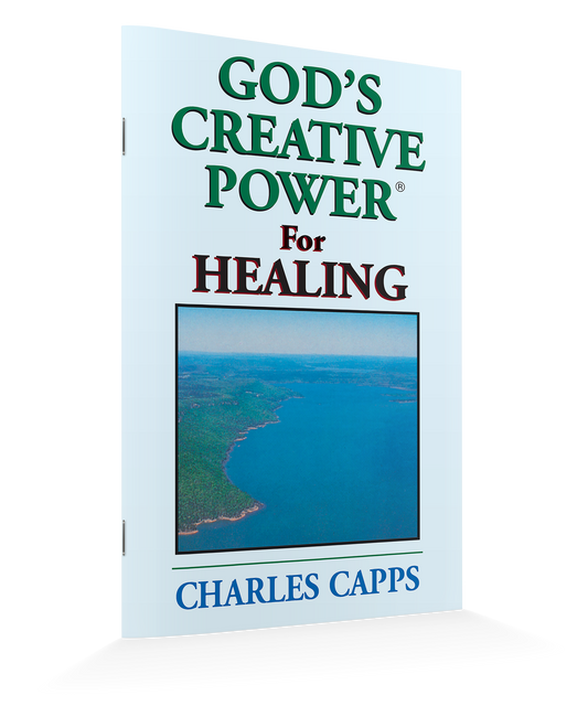 Cover of the book 'God's Creative Power for Healing' by Charles Capps, featuring an image of a calm body of water. cappsministries.com