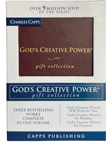 Boxed set of 'God's Creative Power' gift collection by Charles Capps on a white background cappsministries.com