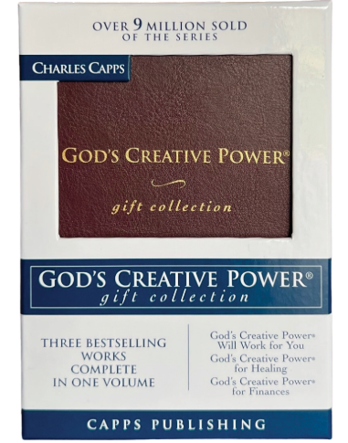 Boxed set of 'God's Creative Power' gift collection by Charles Capps on a white background cappsministries.com