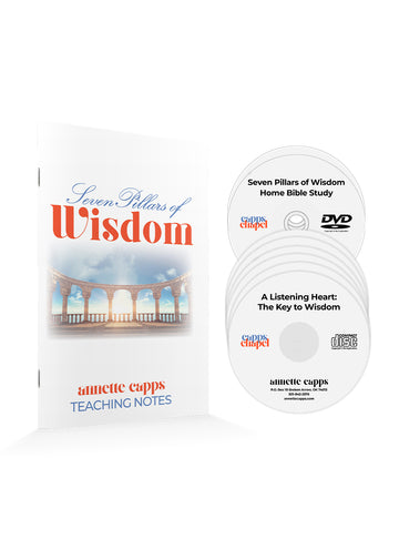 seven pillars of wisdom home bible study with notebook, cds, and dvds. 