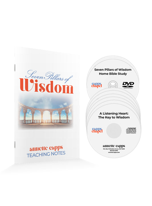 seven pillars of wisdom home bible study with notebook, cds, and dvds. 
