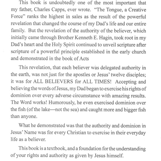 Capps Ministries - Authority in Three Worlds - Book