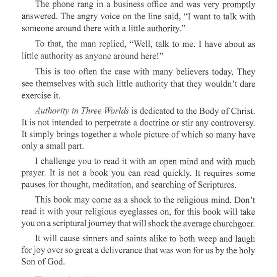 Capps Ministries - Authority in Three Worlds - Book