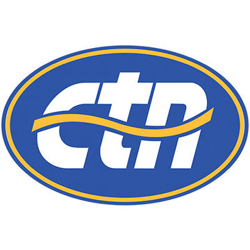 Logo with 'CTN' text in white on a blue oval background