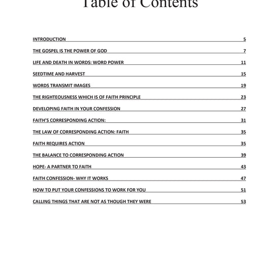 Capps Ministries - Faith and Confession Study Guide