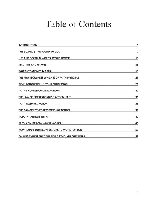 Capps Ministries - Faith and Confession Study Guide