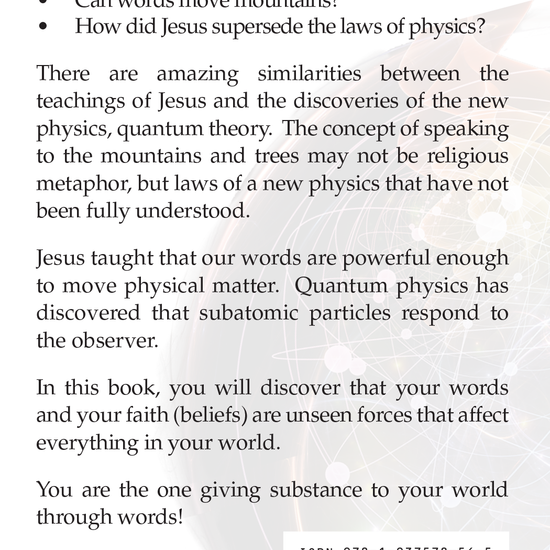 quantum faith mini-book back cover