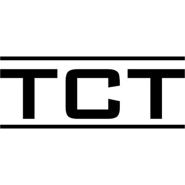 Black 'TCT' logo on a white background