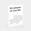 Tract mockup image with a fish maze and 'the purpose of your life' text on a white background