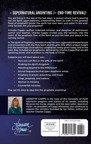 Annette Capps The Spirit of Prophecy Book Back Cover