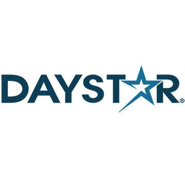 Daystar logo with a blue star on a white background