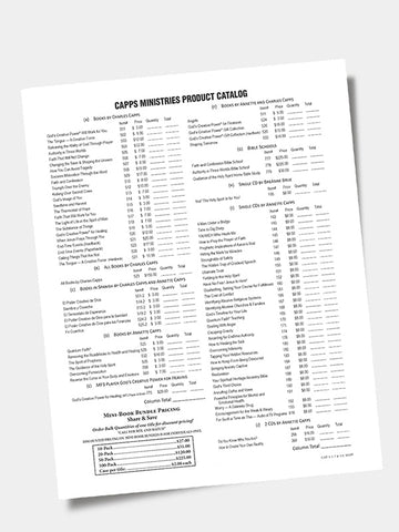 Capps Ministries printable Catalog form