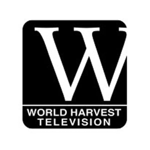 World Harvest Television black and white logo