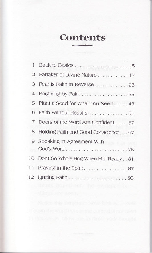 Charles Capps, Faith that Will Not Change Book TOC