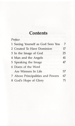 Charles Capps, God's Image of You Book TOC