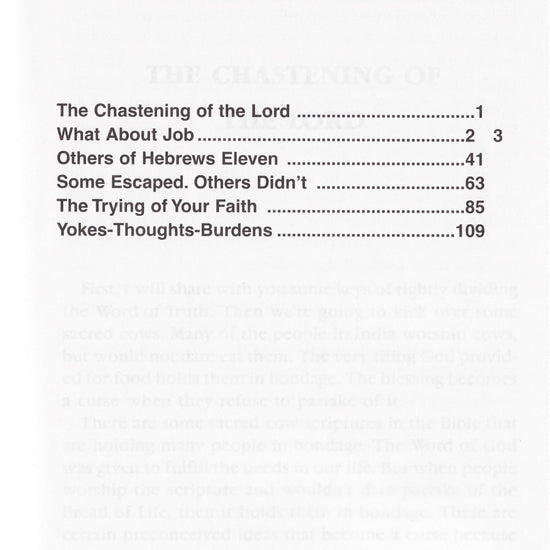 Charles Capps, Kicking over Sacred Cows Toc cappsministries.com