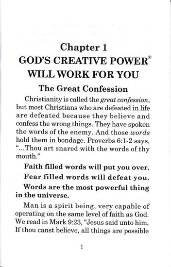 Charles Capps, God's Creative Power Minibook cappsministries.com