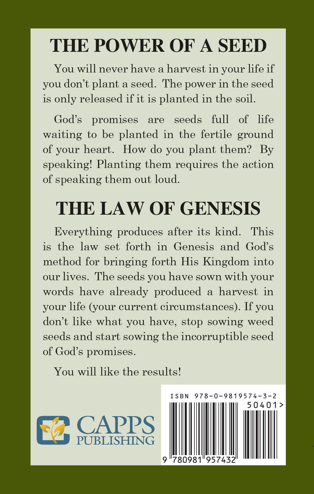 blessing of seeds at planting time Seedtime and Harvest