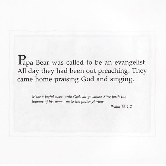 Beverly Capps, The Three Bears in the Ministry