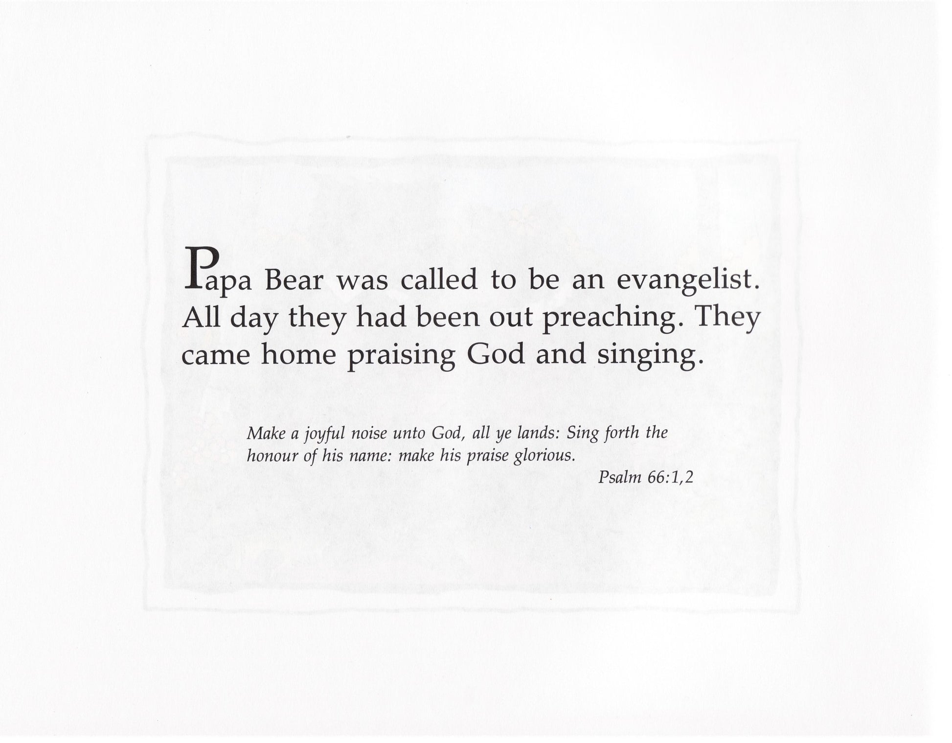 Beverly Capps, The Three Bears in the Ministry