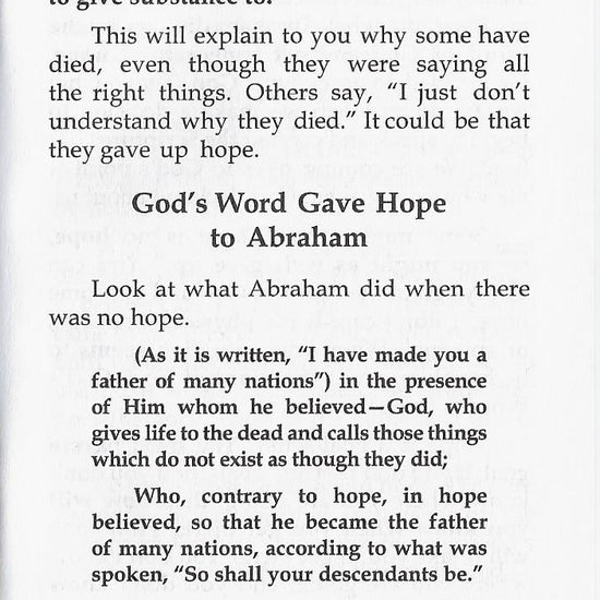 Charles Capps, The Thermostat of Hope Book