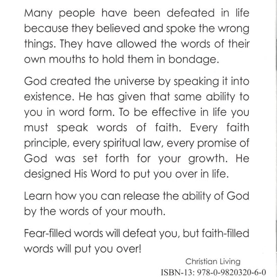 Charles Capps, God's Creative Power Minibook back cover cappsministries.com